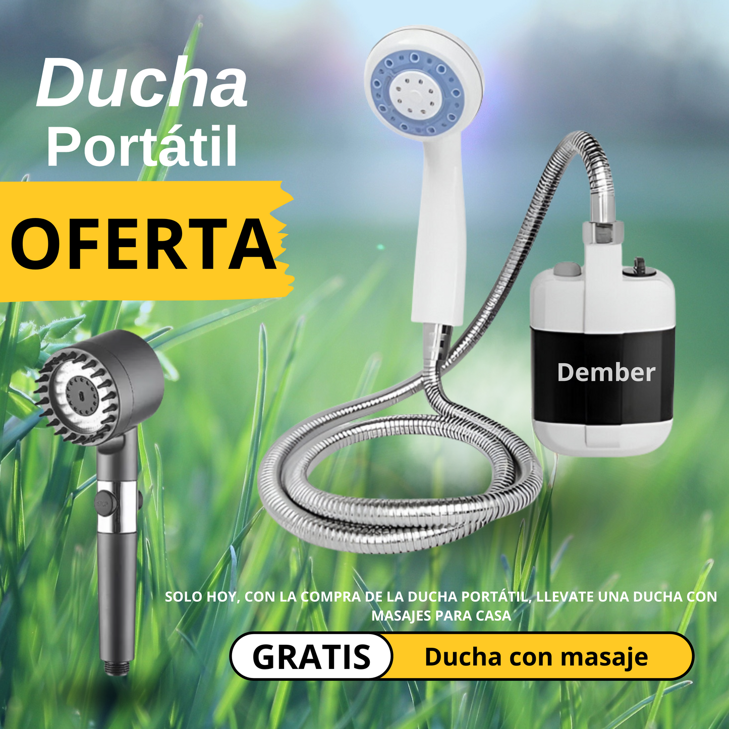 Ducha de camping portátil Dember